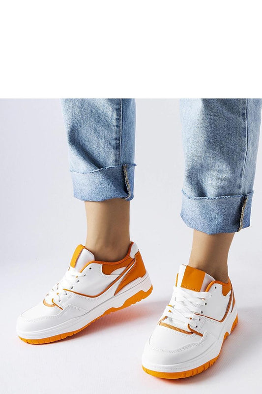   Biało-pomarańczowe sneakersy Barrette - Solea 