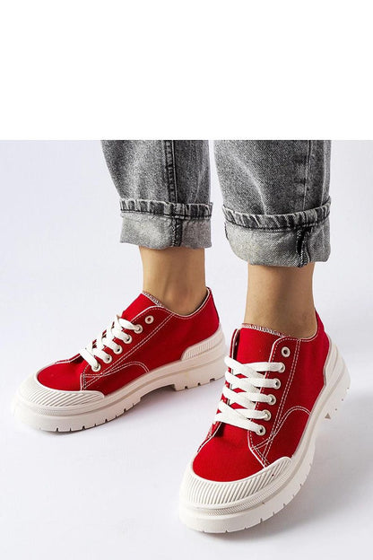   Czerwone materiałowe trampki Nassar - Solea 