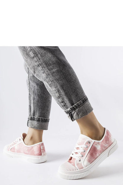   Różowe trampki z efektem sprania Clavet - Solea 