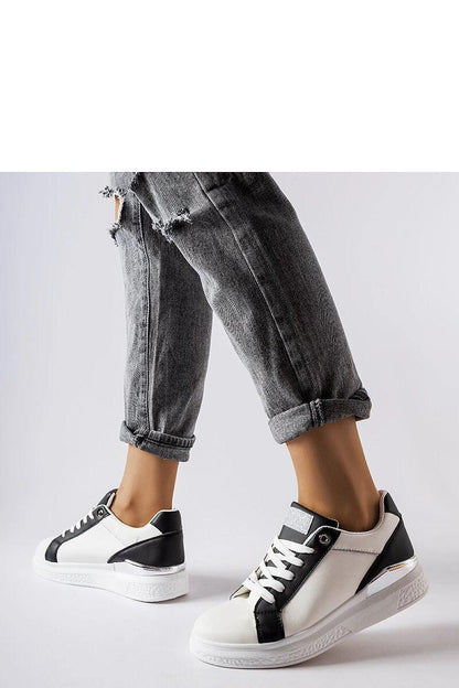   Biało-czarne buty ze srebrnym akcentem Palais - Solea 