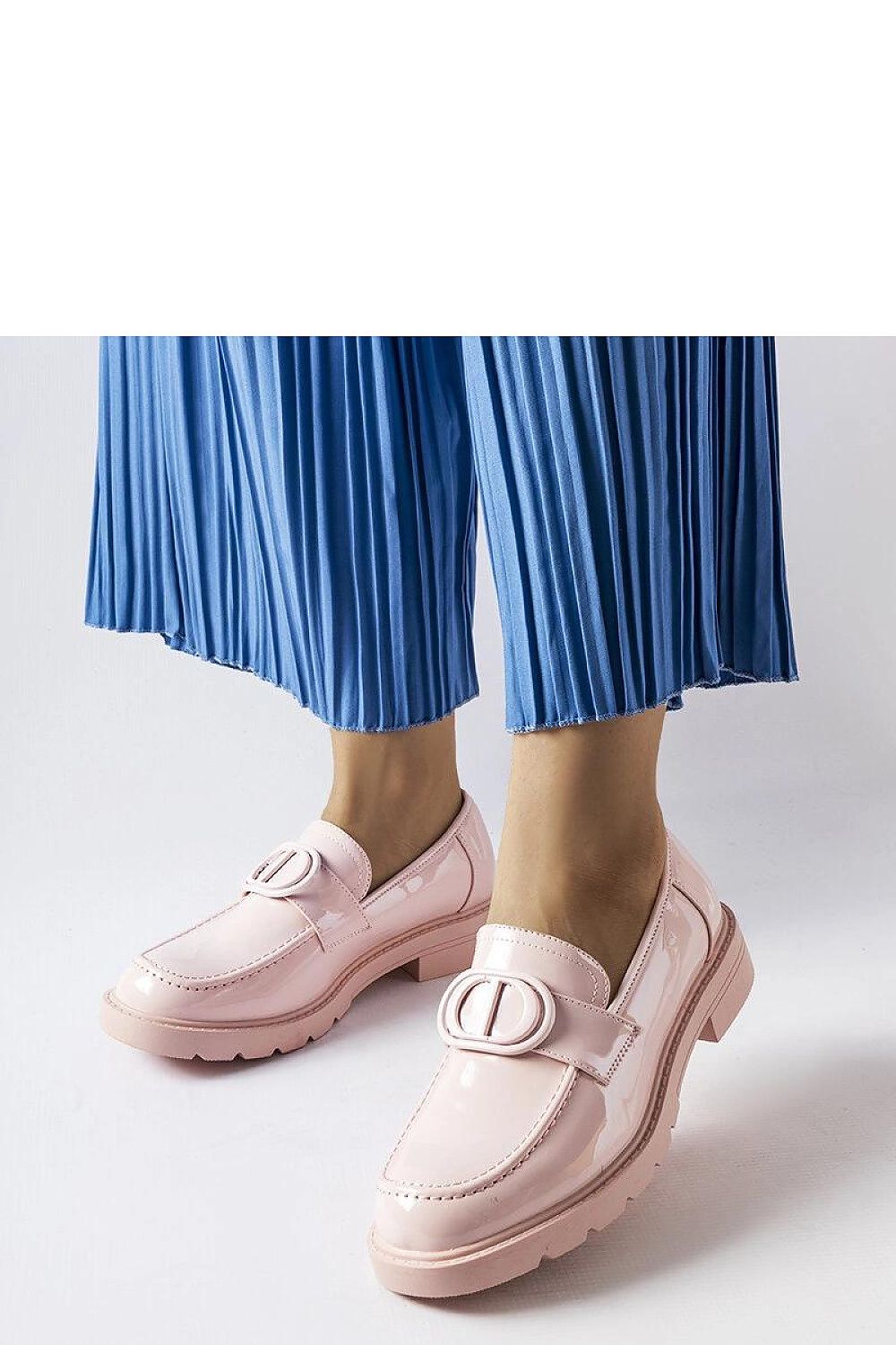   Różowe lakierowane mokasyny Scranton - Solea 