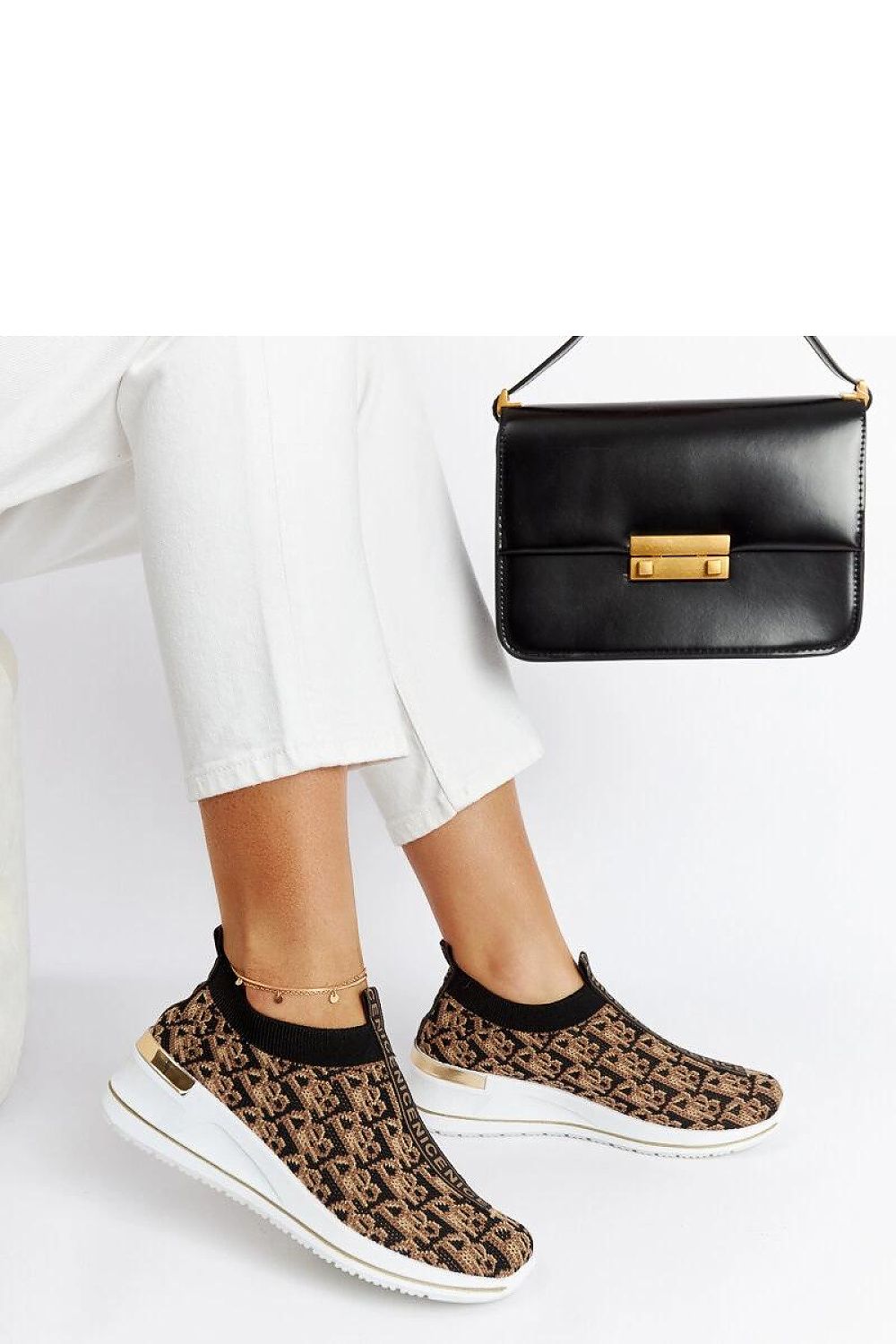   Czarno-brązowe buty Slip On Tartano - Solea 