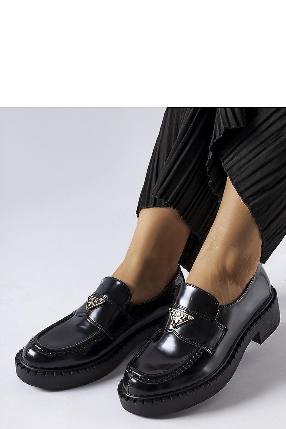   Czarne damskie mokasyny Milne - Solea 