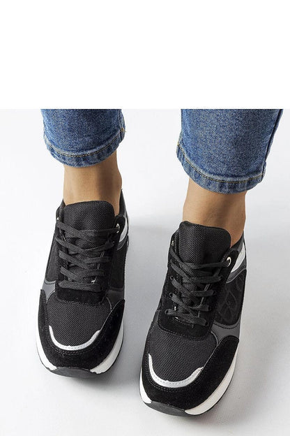   Czarne sneakersy ze wstawką Genovesee - Solea 