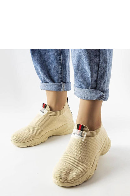   Beżowe wsuwane buty sportowe damskie Greco - Solea 