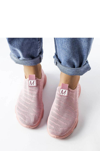   Różowe materiałowe buty sportowe damskie Aaron - Solea 