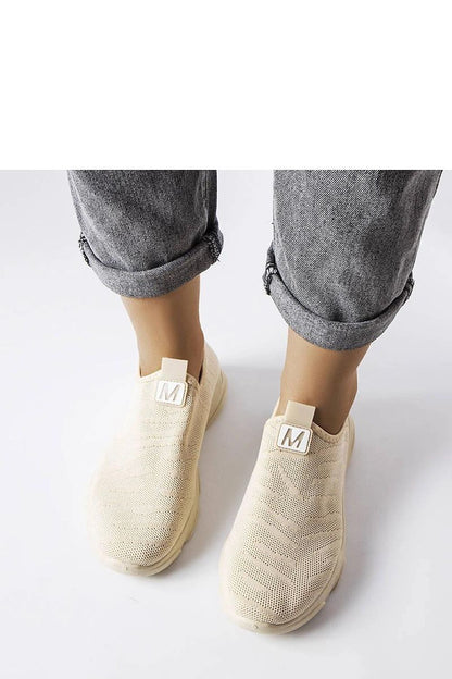   Beżowe materiałowe buty sportowe damskie Aaron - Solea 