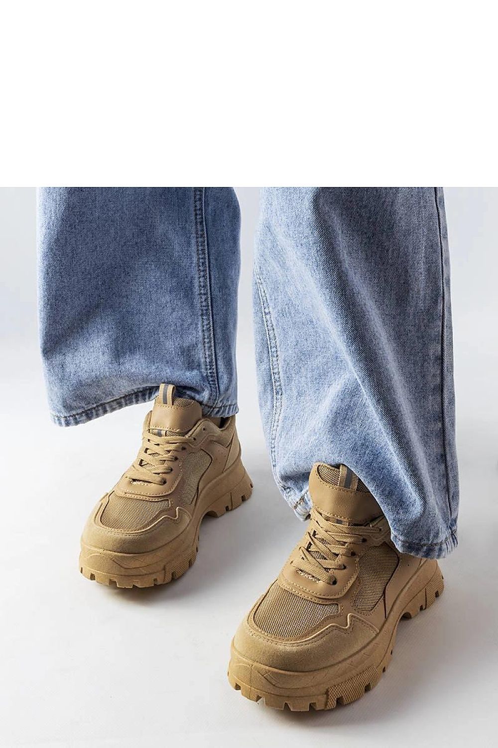   Ciemnobeżowe buty sportowe damskie Mikeladze - Solea 