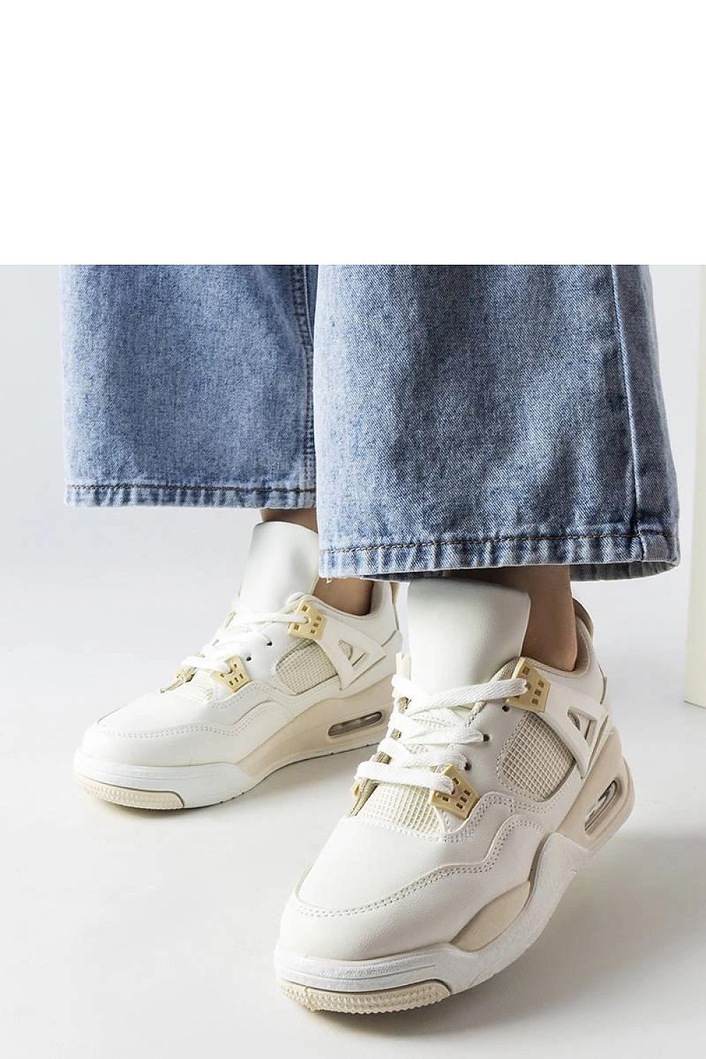   Beżowe sneakersy z łączonych materiałów Malas - Solea 