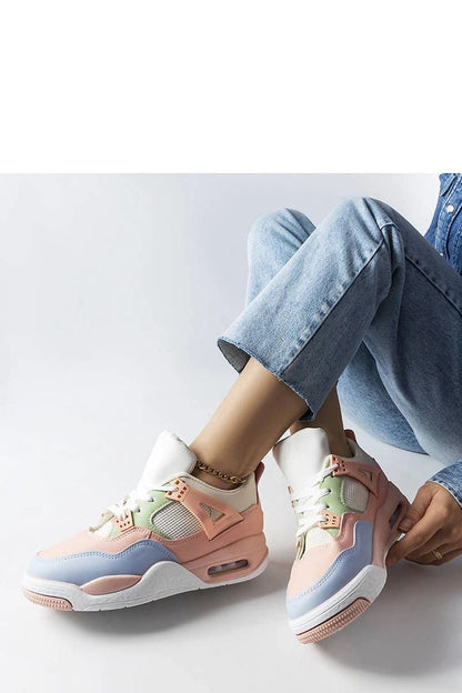   Różowe sneakersy z łączonych materiałów Malas - Solea 