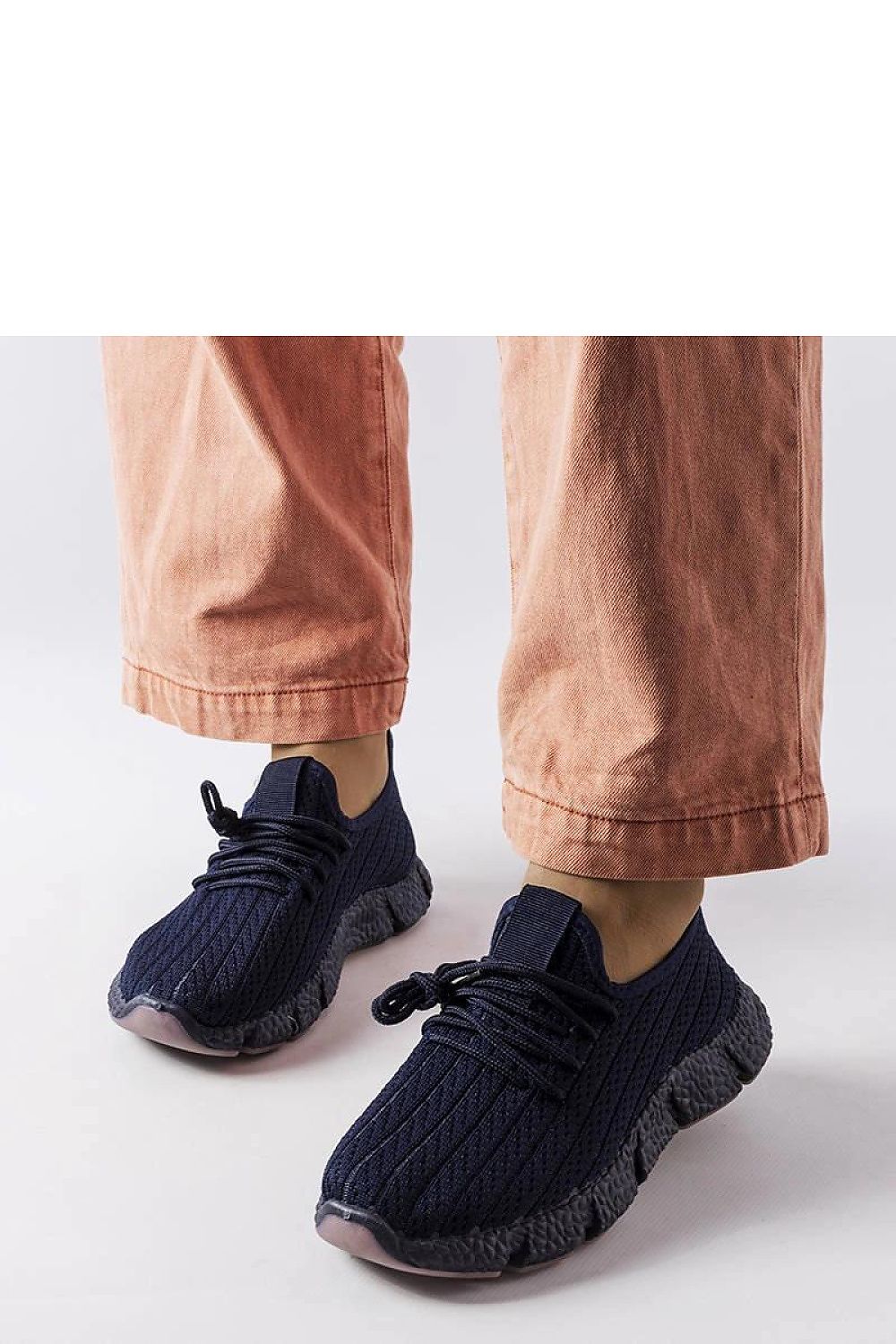   Granatowe sportowe sneakersy Élodie - Solea 