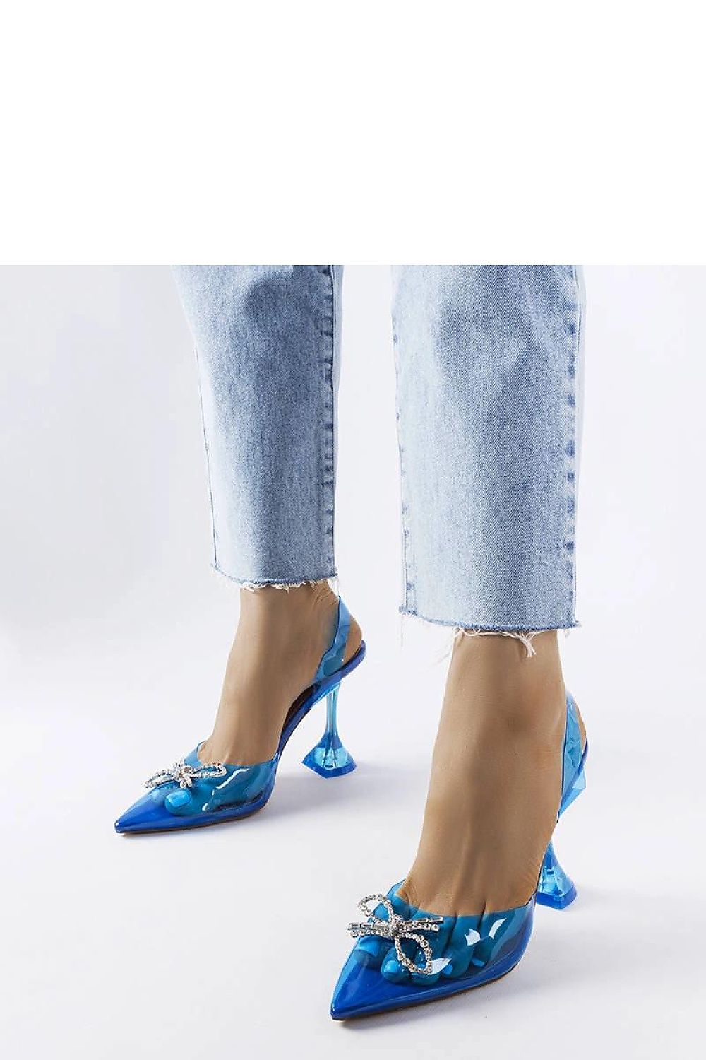   Niebieskie transparentne czółenka Girard - Solea 