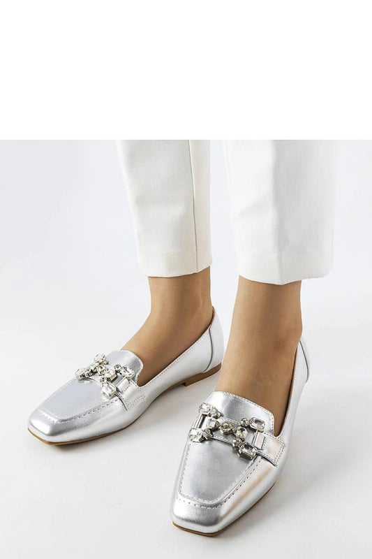   Srebrne mokasyny z cyrkoniami Marechal - Solea 