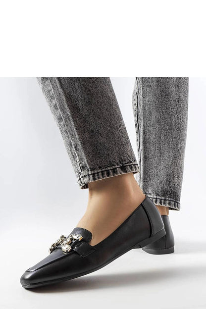   Czarne mokasyny z cyrkoniami Marechal - Solea 