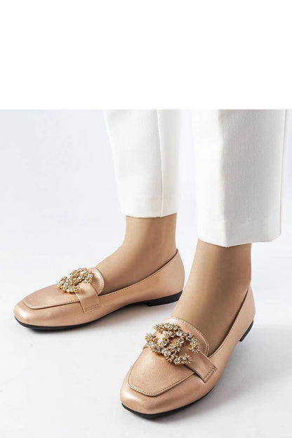   Złote mokasyny z cyrkoniami Neuer - Solea 