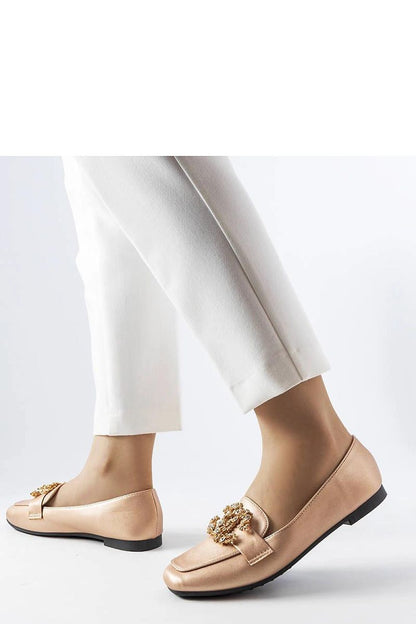   Złote mokasyny z cyrkoniami Neuer - Solea 