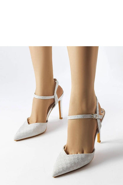   Srebrne błyszczące szpilki Gallia - Solea 