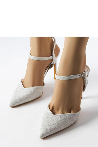   Srebrne błyszczące szpilki Gallia - Solea 