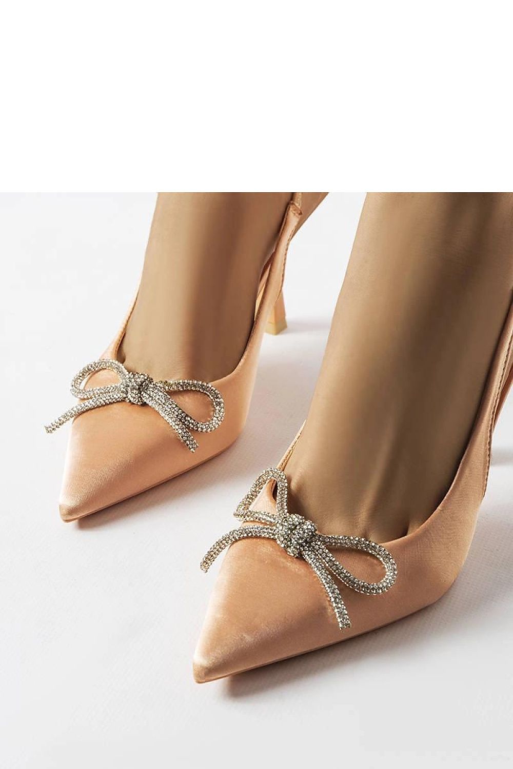   Beżowe szpilki z kokardką Wildrose - Solea 