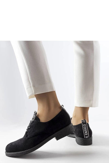   Czarne półbuty z eko-zamszu Sunderland - Solea 