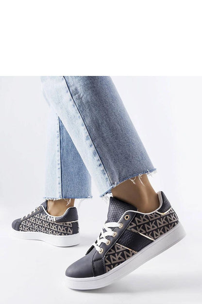   Granatowe sneakersy zdobione monogramem Bolduc - Solea 