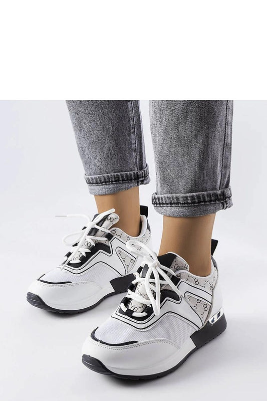   Białe sneakersy ze złotymi elementami Bedord - Solea 