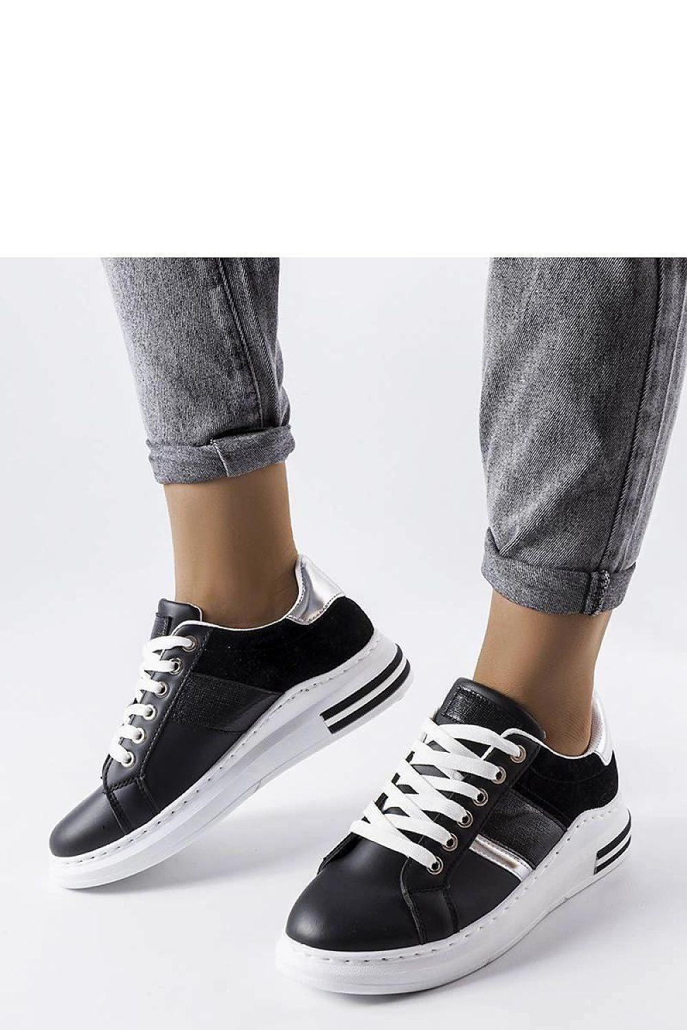   Czarne sneakersy z wstawkami Deans - Solea 