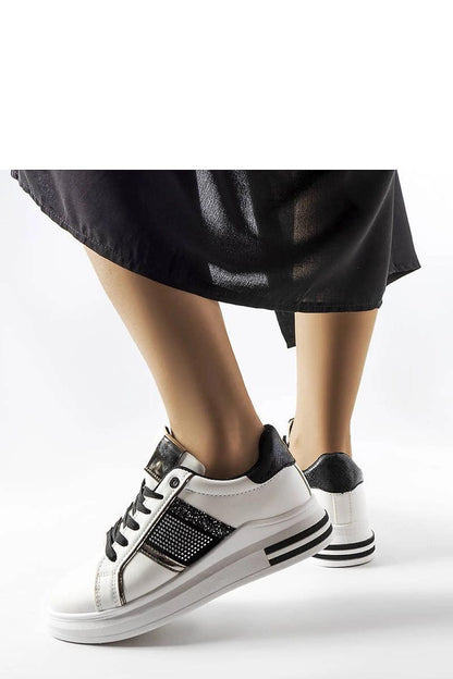   Biało-czarne sneakersy z cyrkoniami Xarles - Solea 