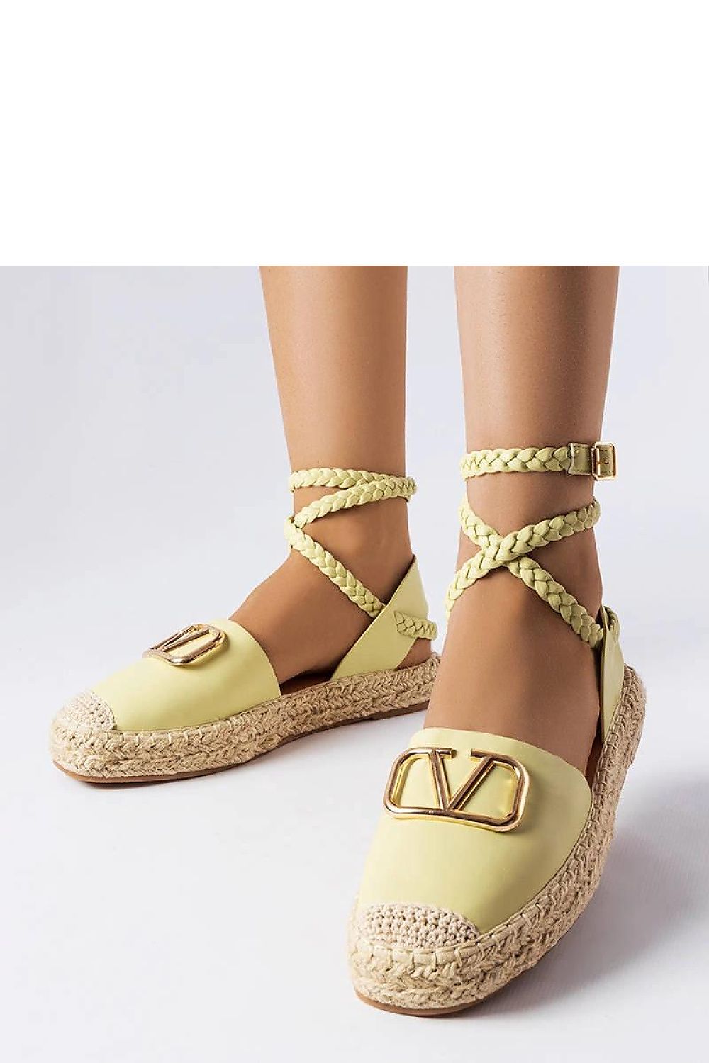  Zielone wiązane espadryle Parent - Solea 