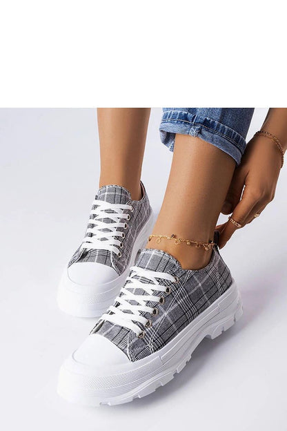   Szare trampki w kratkę McKeylor - Solea 