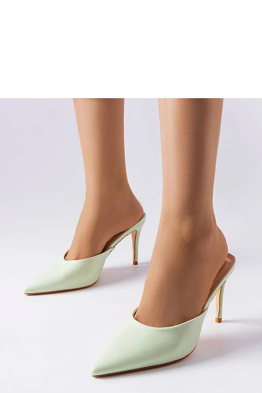   Zielone klapki na szpilce Drainer - Solea 