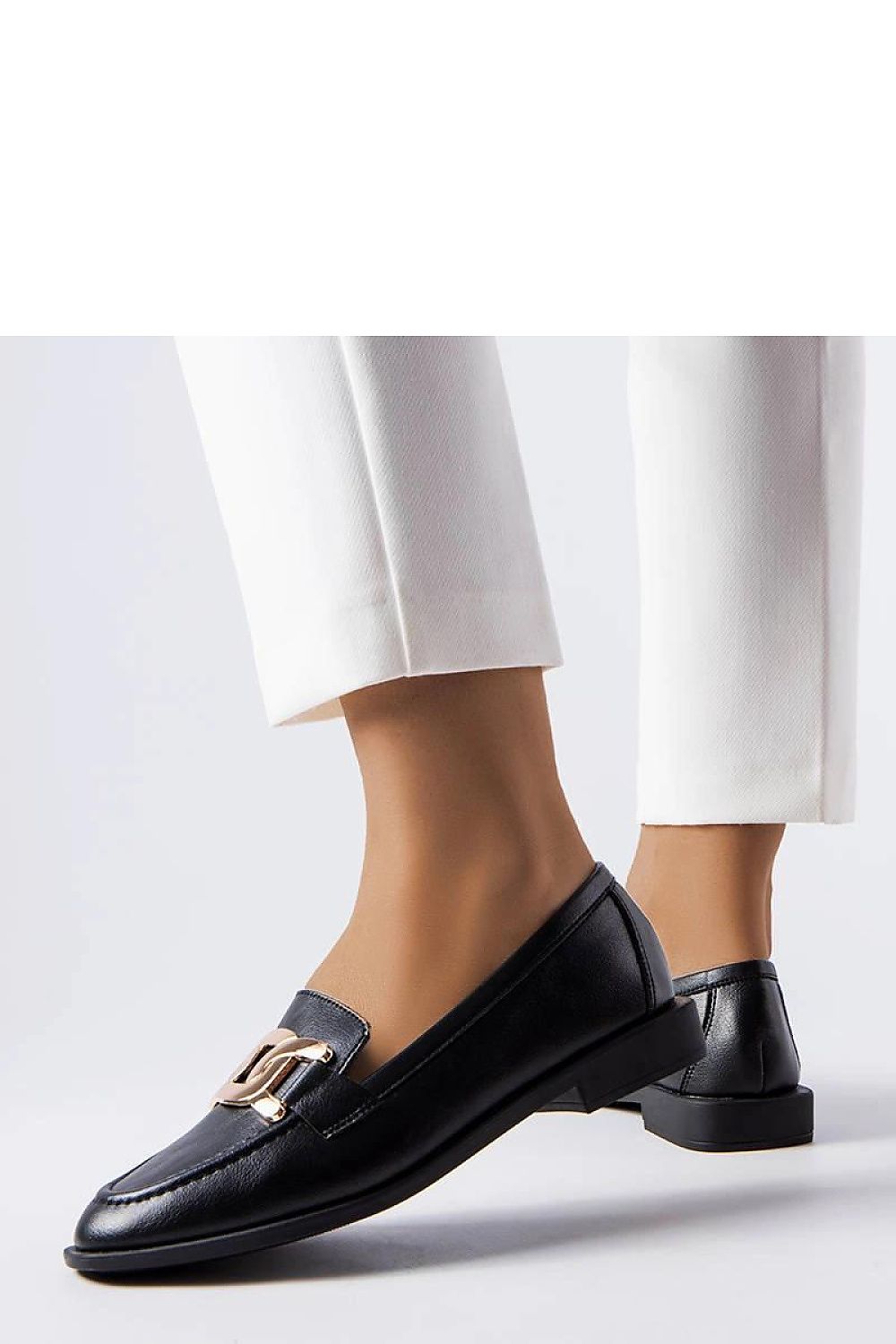   Czarne mokasyny z klamerką Henrique - Solea 