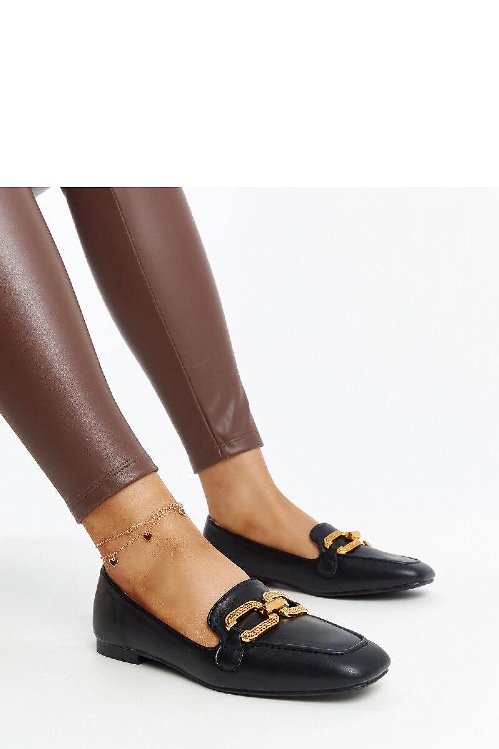   Czarne mokasyny z klamerką Rousseau - Solea 