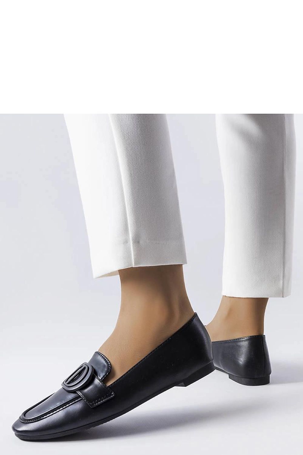   Czarne mokasyny z klamerką Poissonnier - Solea 