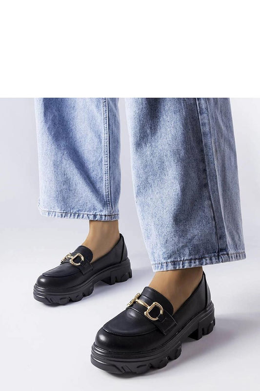   Czarne półbuty z klamerką Mason - Solea 