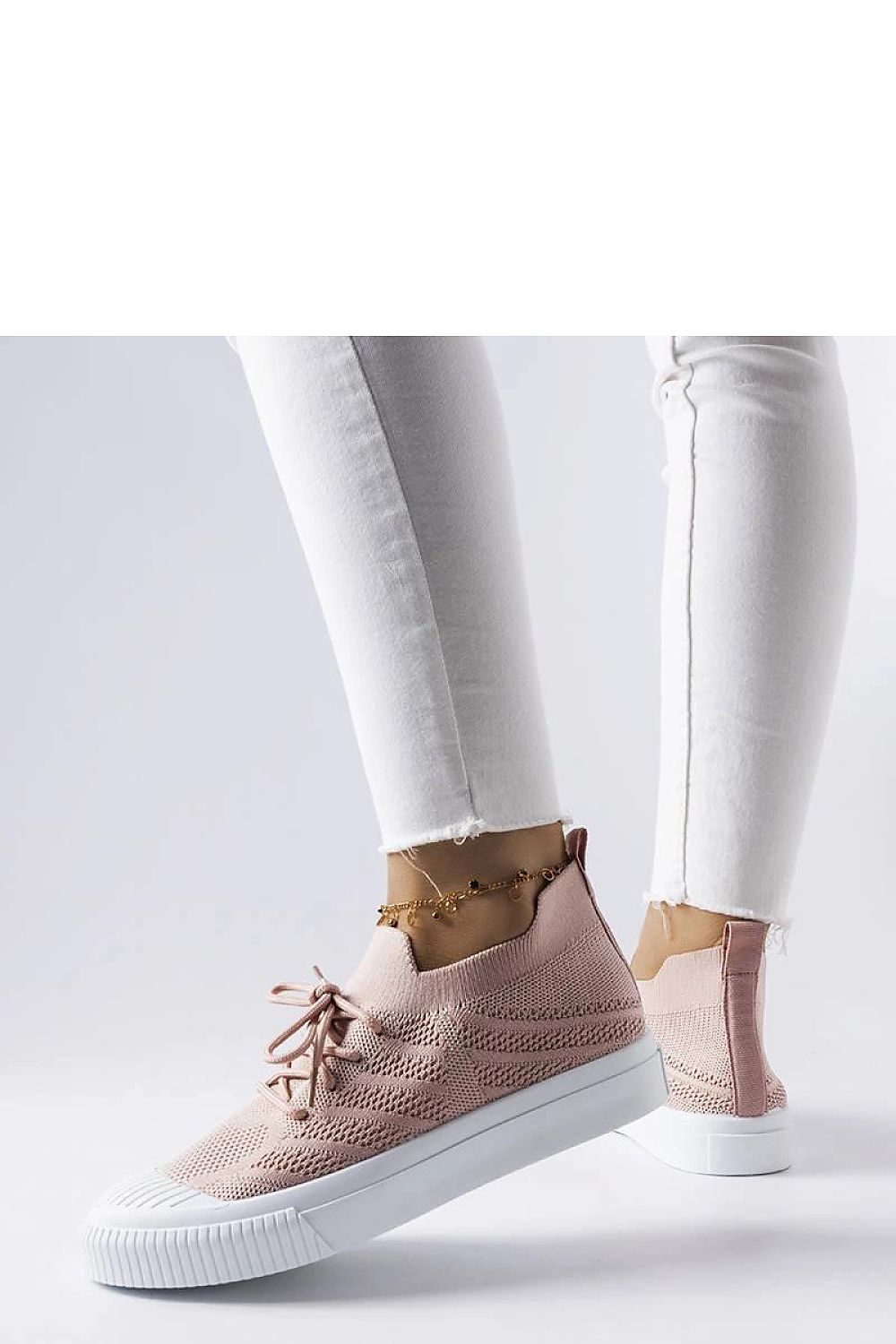   Różowe trampki z elastycznego materiału Polaire - Solea 