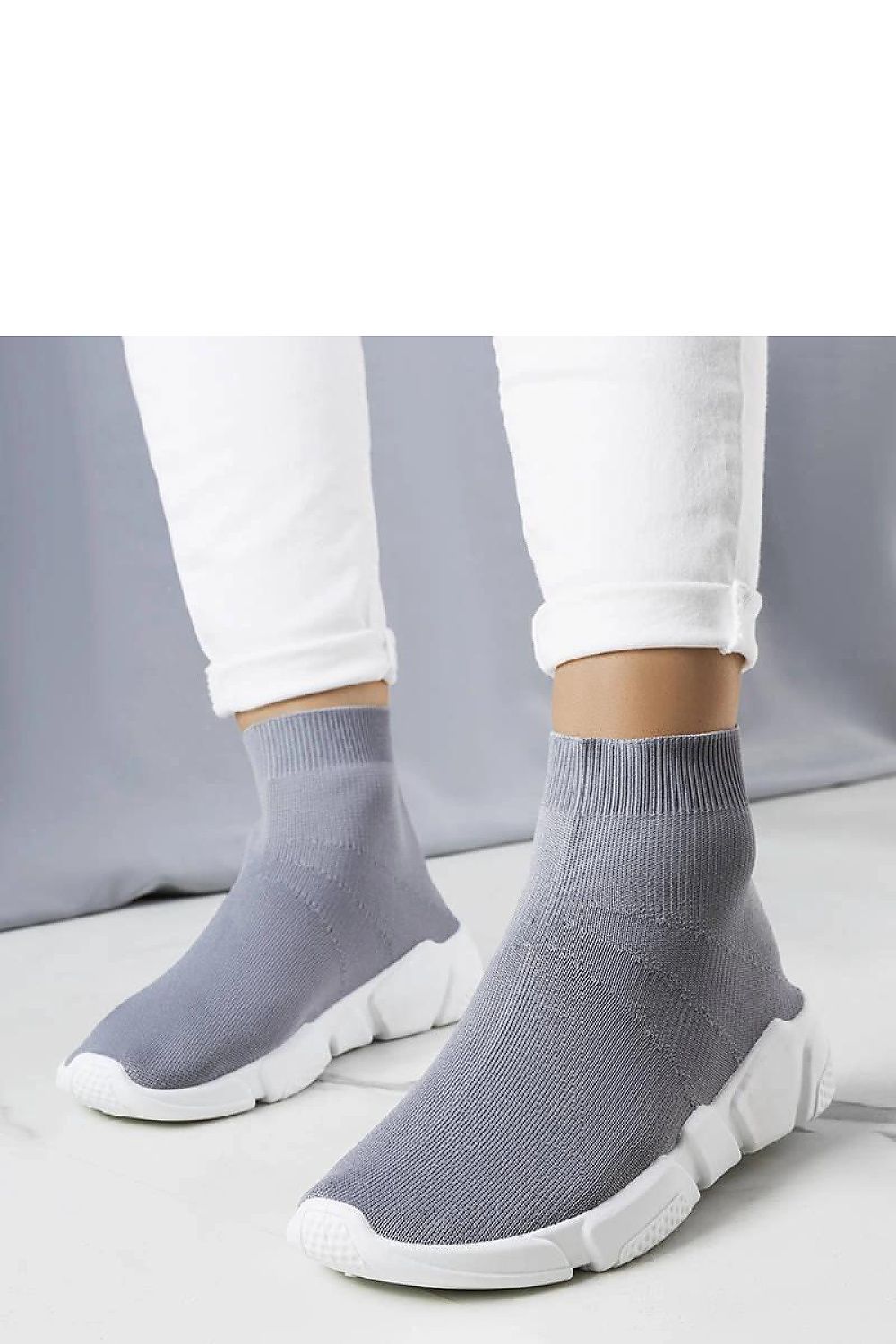   Szare wysokie sneakersy William - Solea 