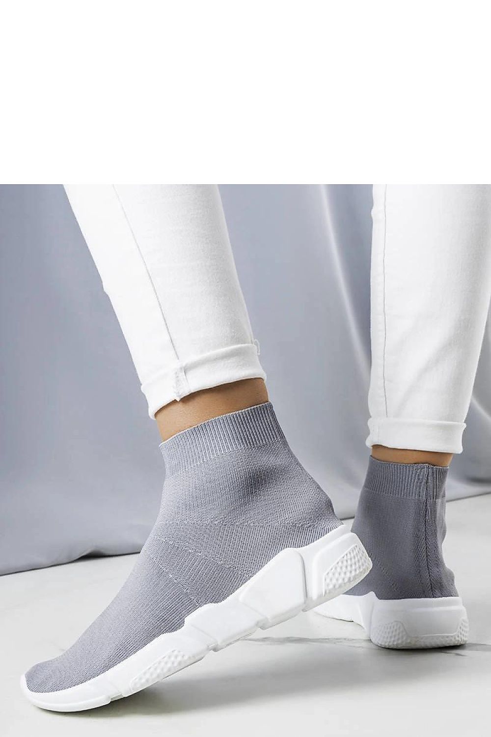   Szare wysokie sneakersy William - Solea 