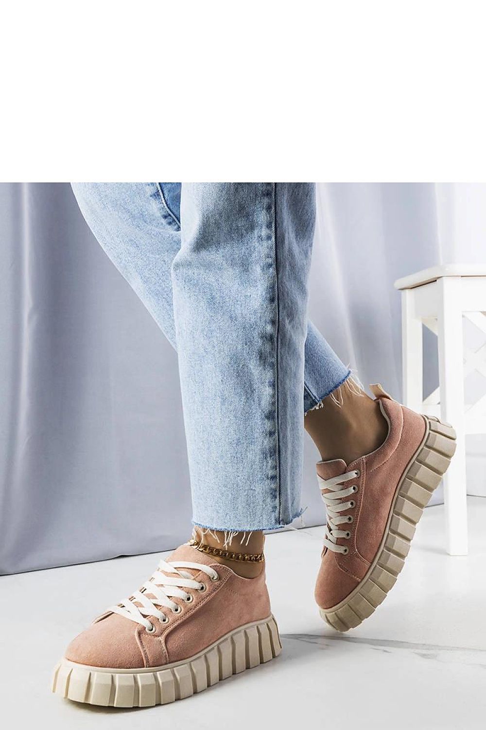   Różowe sneakersy na platformie Pamela - Solea 