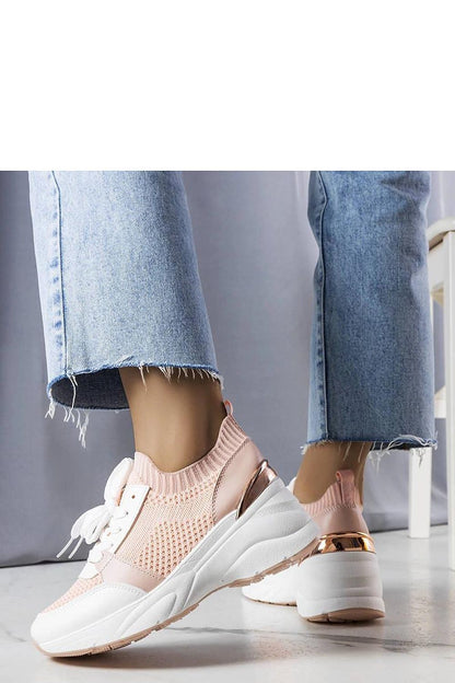   Różowe sneakersy na koturnie Ann - Solea 