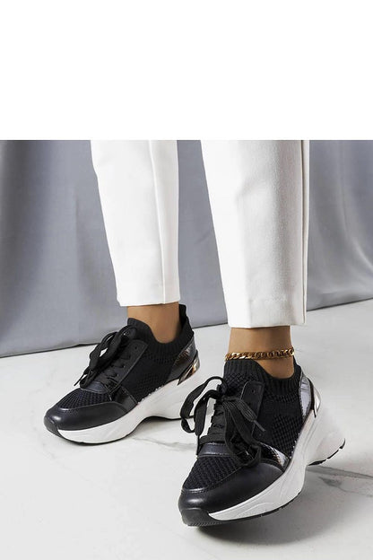   Czarne sneakersy na koturnie Ann - Solea 