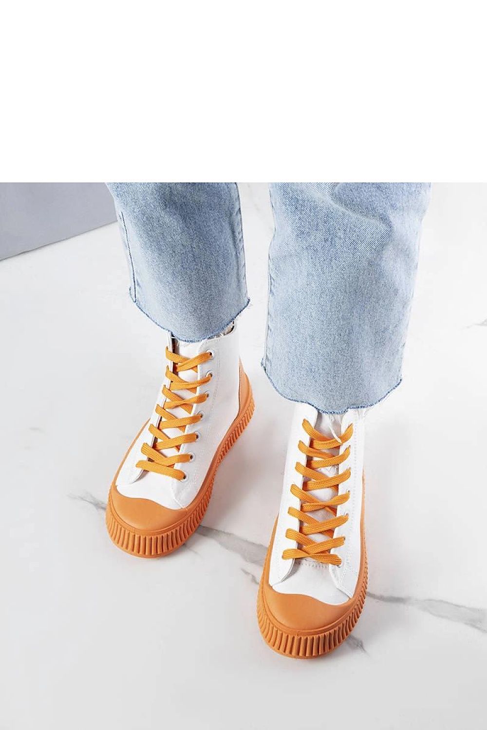   Pomarańczowe trampki na platformie Terri - Solea 