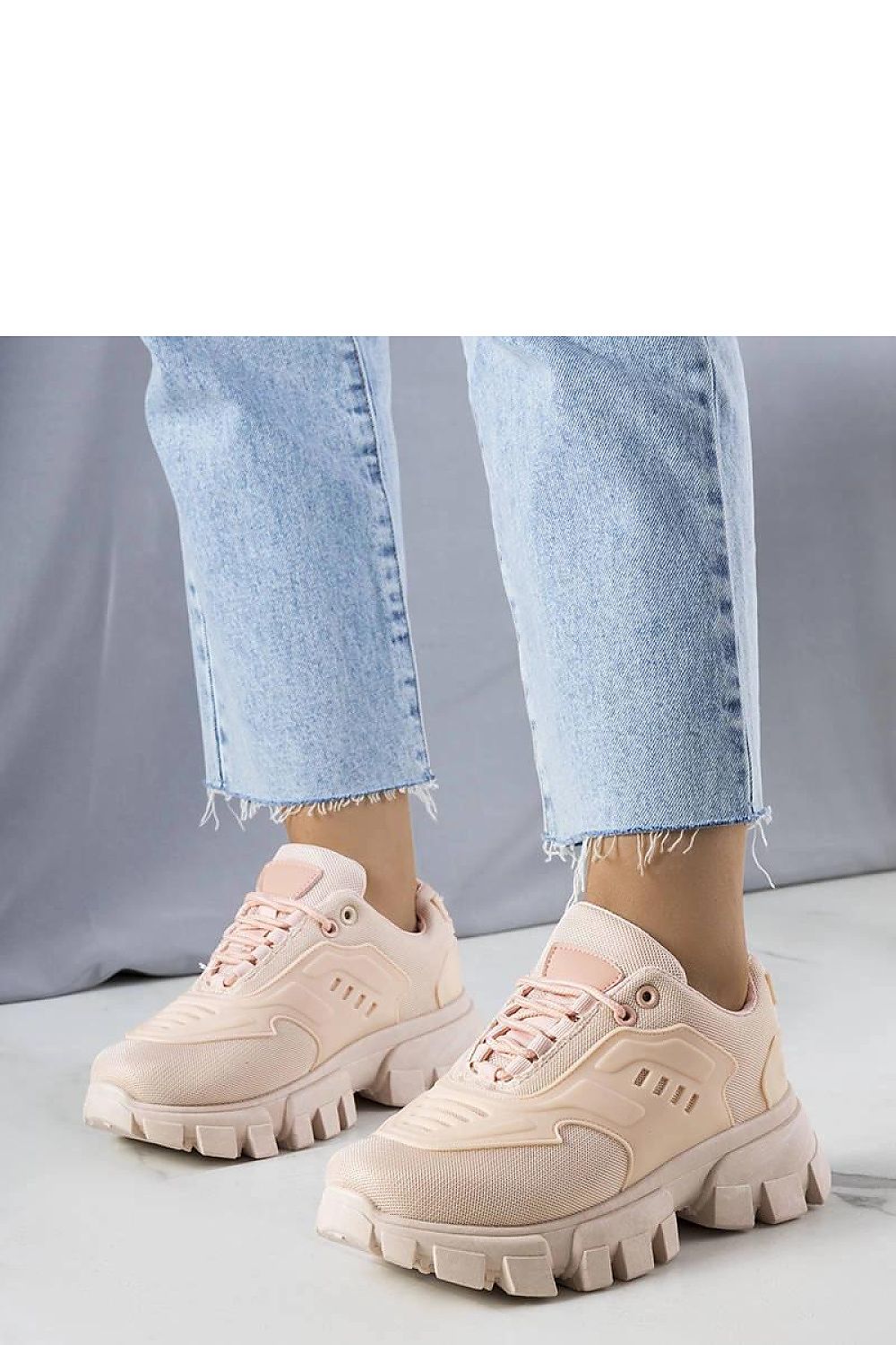   Różowe sneakersy na masywnej podeszwie Inez - Solea 