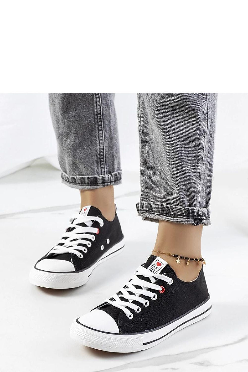   Czarne klasyczne trampki damskie Kolind - Solea 