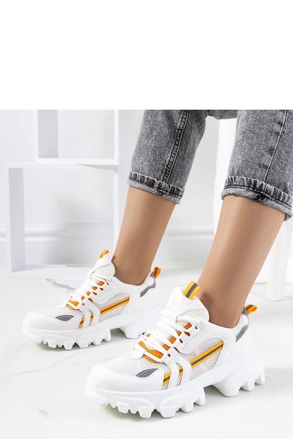   Białe sneakersy damskie Bernier - Solea 