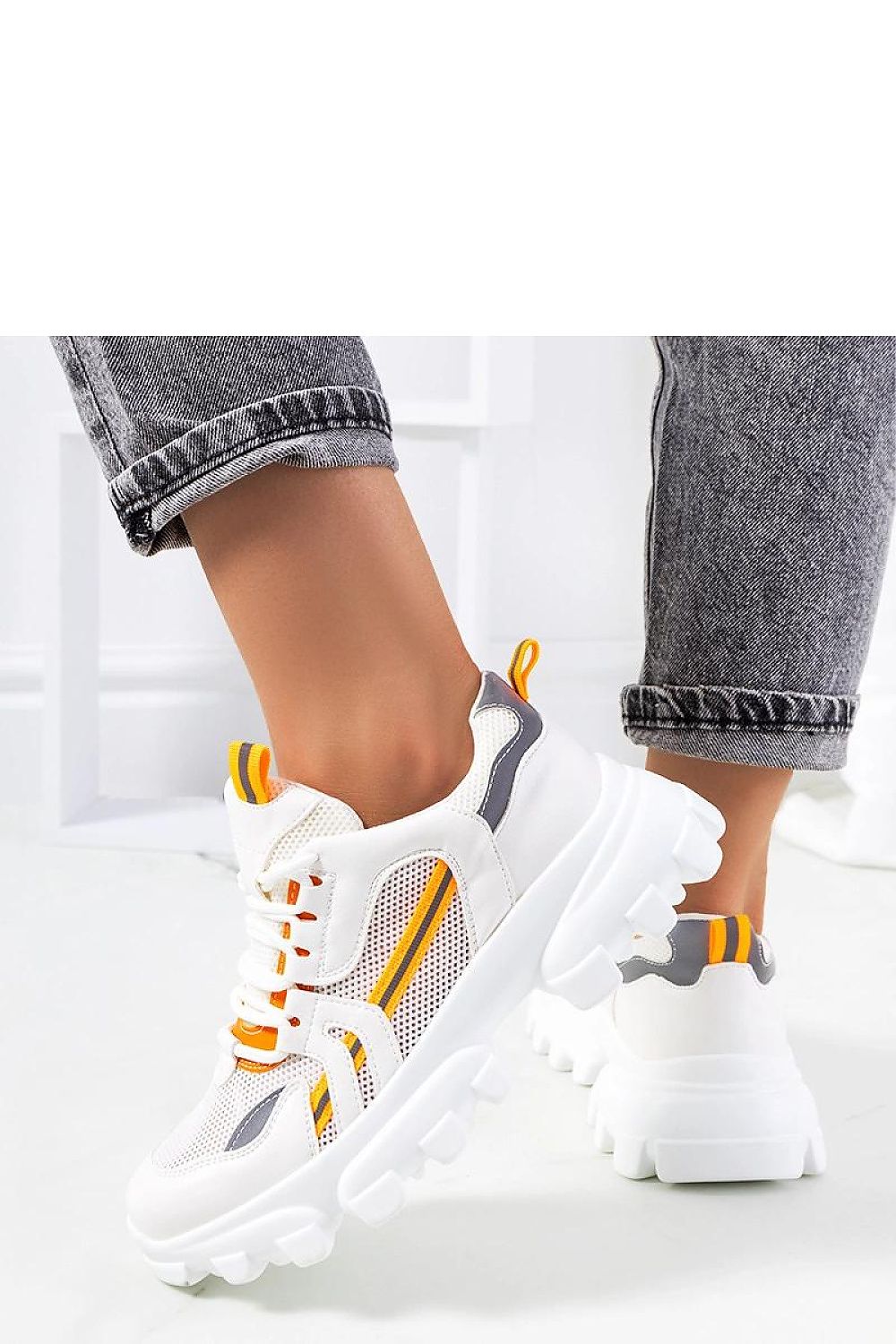   Białe sneakersy damskie Bernier - Solea 