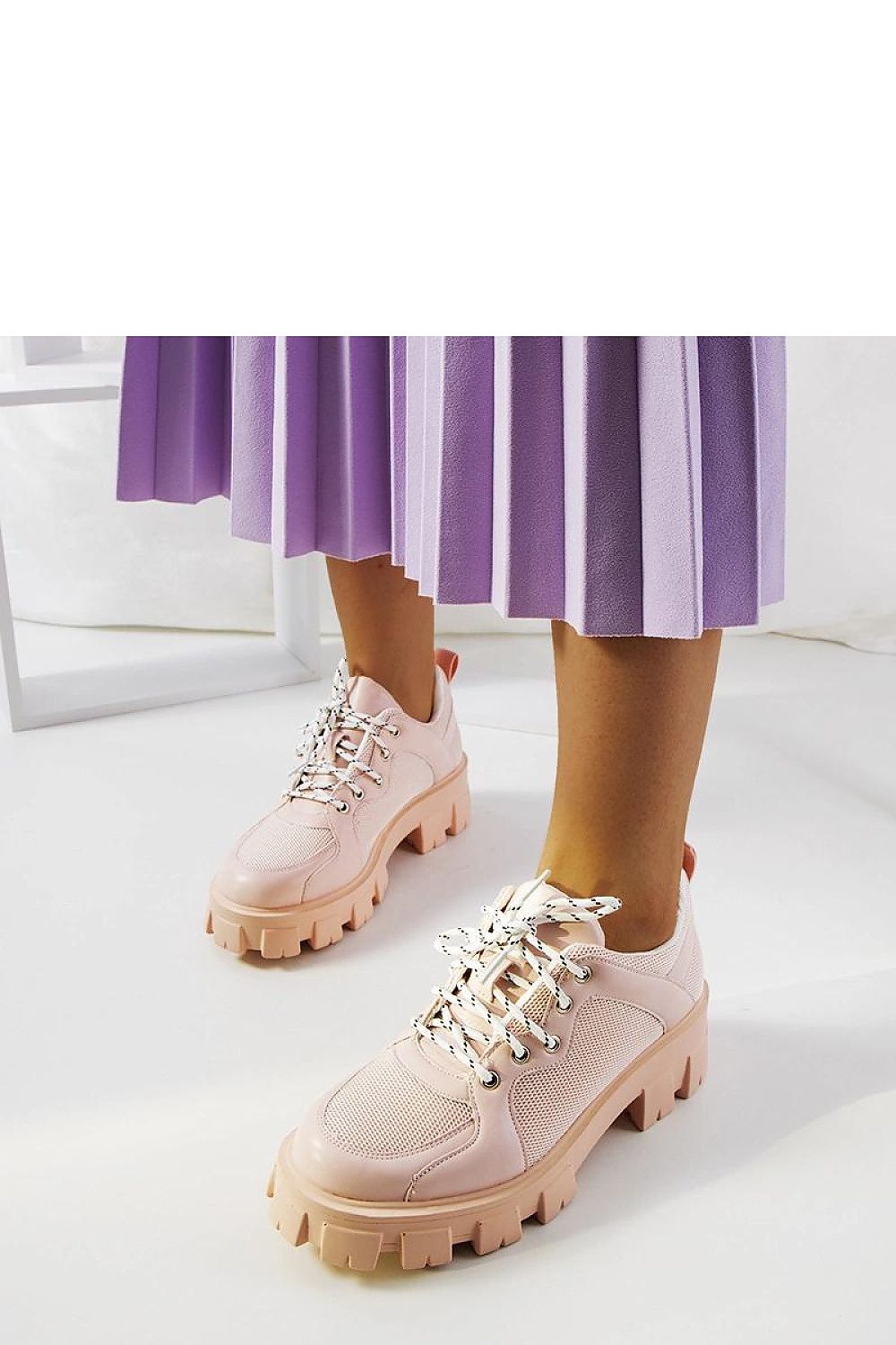   Różowe sneakersy damskie Bernic - Solea 