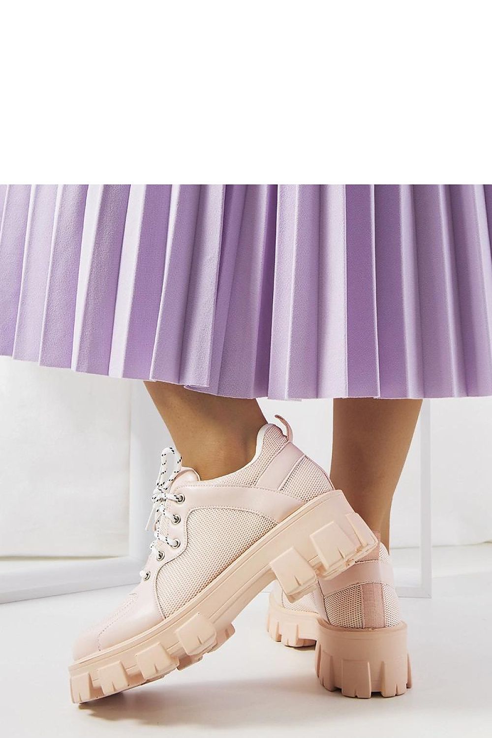   Różowe sneakersy damskie Bernic - Solea 