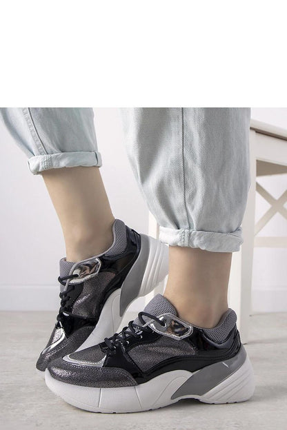   Czarne sneakersy na wysokiej podeszwie Rude - Solea 