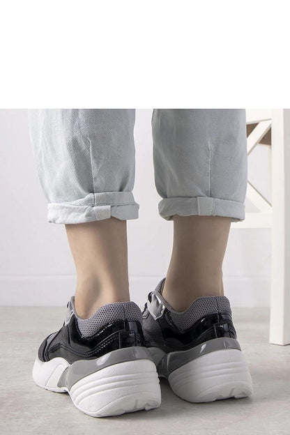   Czarne sneakersy na wysokiej podeszwie Rude - Solea 